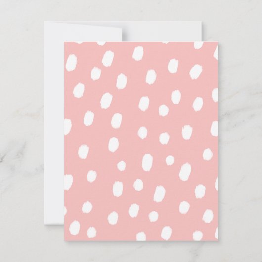 Modernes Pink HELLO Script Mitteilungskarte (Rückseite)