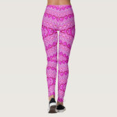 Modernes Pink Lilac Herz Abstrakt Hübsche Ballerin Leggings (Rückseite)