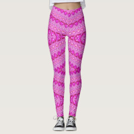 Modernes Pink Lilac Herz Abstrakt Hübsche Ballerin Leggings
