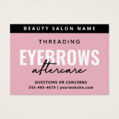 Modernes Pink Luxury Eyebrow Threading Aftercare (Vorderseite)