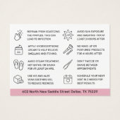 Modernes Pink Luxury Eyebrow Threading Aftercare (Rückseite)