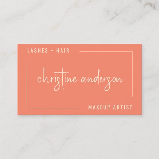 Modernes Pink Makeup Artist Beauty Beruflich Visitenkarte (Vorderseite)