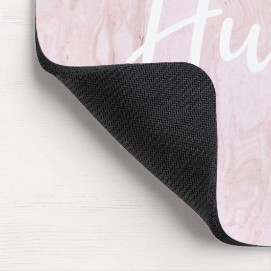 Modernes Pink-Marmor-Hustle-Maus-Pad Mousepad (Ecke)