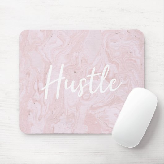 Modernes Pink-Marmor-Hustle-Maus-Pad Mousepad (Mit Mouse)