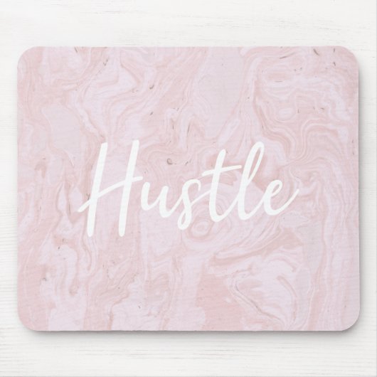 Modernes Pink-Marmor-Hustle-Maus-Pad Mousepad (Vorne)