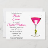 Modernes Pink Martini-Hochzeitsstift Brautparty Einladung (Vorderseite)