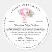 Modernes Pink Mixer, Zuhause Bakery Hütte Law Runder Aufkleber (Vorderseite)