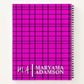 Modernes Pink Name Rezept Buch. | Girly Bold Karie Notizblock (Rückseite)