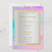 MODERNES PINK PASTEL MARBLE JEDEN ANLASS PARTY Gol Einladung (Vorderseite)