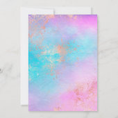 MODERNES PINK PASTEL MARBLE JEDEN ANLASS PARTY Gol Einladung (Rückseite)