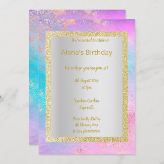 MODERNES PINK PASTEL MARBLE JEDEN ANLASS PARTY Gol Einladung