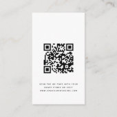 Modernes Pink Peach Florals QR Code Hochzeitsdetai Begleitkarte (Rückseite)