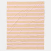 Modernes Pink Peach Taffee Striptes Fleece Blanket (Vorderseite)