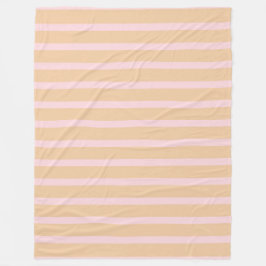 Modernes Pink Peach Taffee Striptes Fleece Blanket