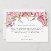 Modernes Pink Peonys Blumengebirge Brautparty Dankeskarte (Rückseite)