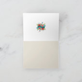 Modernes Pink Polka Dot Floral Design Dankeskarte (Innenseite)