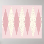 Modernes Pink-Raute-Poster aus dem Mittelalter Poster (Vorne)