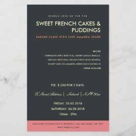 MODERNES PINK SCHWARZ-FOTO-VORLAGENKLASSEN WORKSHO FLYER