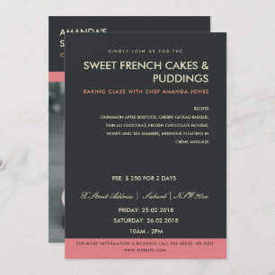 MODERNES PINK-SCHWARZES FOTO-WORKSHOP EINLADEN VOR EINLADUNG