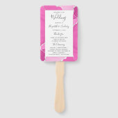 Modernes Pink Silver Agate Hochzeitsprogramm Fächer (Vorderseite)
