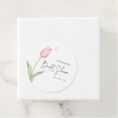 Modernes Pink Tulip Solo Brautparty Geschenkanhänger (Beispiel)