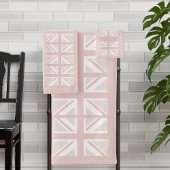 Modernes Pink UK Union Jack Flag Muster Badhandtuch Set