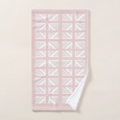Modernes Pink UK Union Jack Flag Muster Badhandtuch Set (Handtuch)
