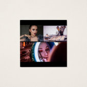 Modernes Pink und Back 4 Foto Script Monogram (Rückseite)