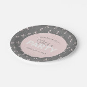 Modernes Pink und Gay Valentins Party Pappteller (Schrägansicht)