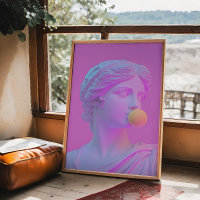 Modernes Pink und Lila Pop Kunst, Dichtung und Mus