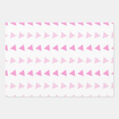 Modernes Pink Weihnachtsmuster Set 3 Geschenkpapier Set (Vorderseite 2)