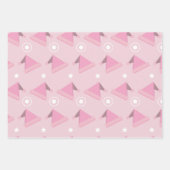 Modernes Pink Weihnachtsmuster Set 3 Geschenkpapier Set (Vorderseite)