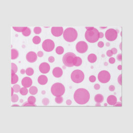 Modernes Pink & White Polka Dot Bubbles Party Seidenpapier
