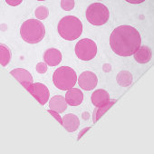 Modernes Pink & White Polka Dot Bubbles Party Seidenpapier (Ausschnitt)