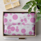 Modernes Pink & White Polka Dot Bubbles Party Seidenpapier (Geschenk)