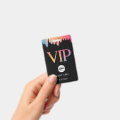 Modernes pinkes Glitter-Logo VIP Ausweis (Handheld)