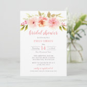 Modernes pinkfarbenes Brautparty Einladung (Stehend Vorderseite)