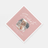 Modernes pinkfarbenes gürtelförmiges Foto elegante Serviette (Ecke)