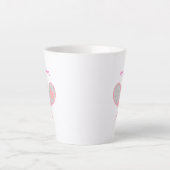 Modernes pinkfarbenes Personalisiertes Tennis Milchtasse (Vorderseite)