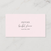 Modernes pinkfarbenes pfirsichfarbenes Brautparty Platzkarte (Rückseite)