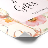 Modernes pinkfarbenes pfirsichfarbenes Champagner- Poster (Ecke)