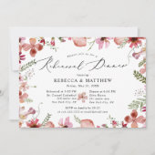 Modernes pinkfarbenes Pfirsichfest Hochzeitsessen  Einladung (Vorderseite)