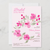 Modernes pinkfarbenes Sakura-Brautparty Einladung (Vorderseite)