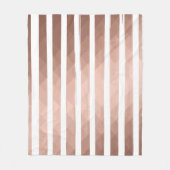 Modernes pinkfarbenes, weißes Stripteppichchen Fleecedecke (Vorderseite)