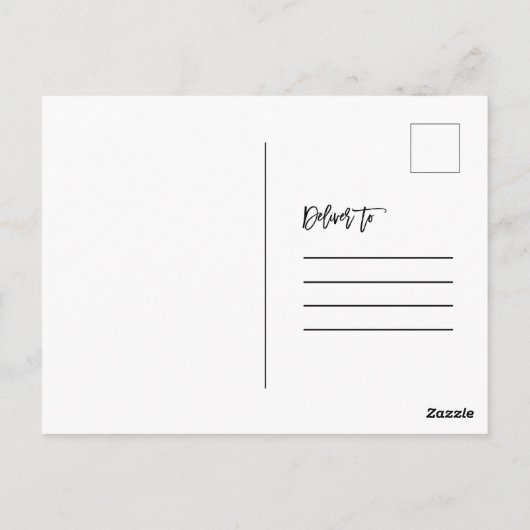 Modernes Pinsel Script Couple Foto Wir Got Verheir Postkarte (Rückseite)