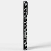 Modernes Pinselherz Schwarz-weißes Muster Case-Mate iPhone Hülle (Rückseite / Rechts)