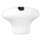 Modernes Pinselkreuz - Christliches künstlerisches Keramikknauf (Seitenansicht)