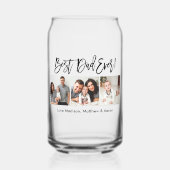 Modernes Pinselskript 3 Foto Bester Vater je Dosenglas (Vorderseite)