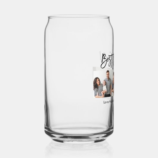 Modernes Pinselskript 3 Foto Bester Vater je Dosenglas (Rechts)