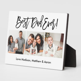 Modernes Pinselskript 3 Foto Bester Vater je Fotoplatte